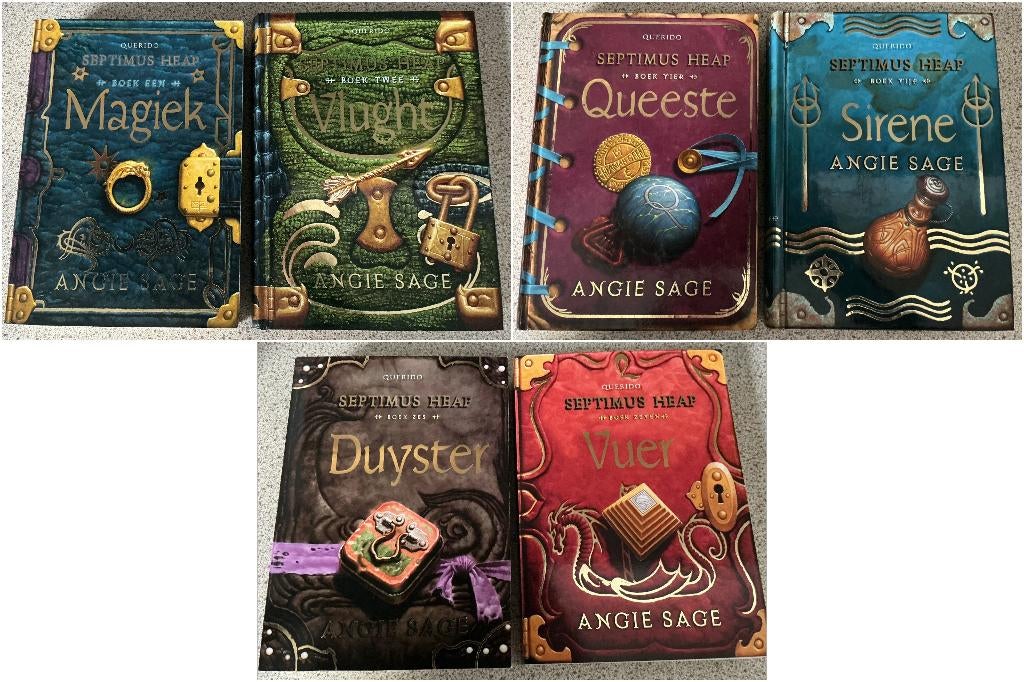 Septimus Heap serie deel 1 t/m 7 - Angie Sage, Boeken, Ophalen of Verzenden, Gelezen, Angie Sage