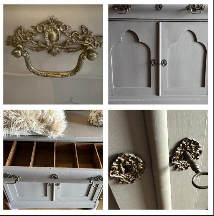 Antiek kastje, vintage kast brocante commode oud buffet VdlM, Huis en Inrichting, Kasten | Ladekasten, Zo goed als nieuw, Minder dan 100 cm