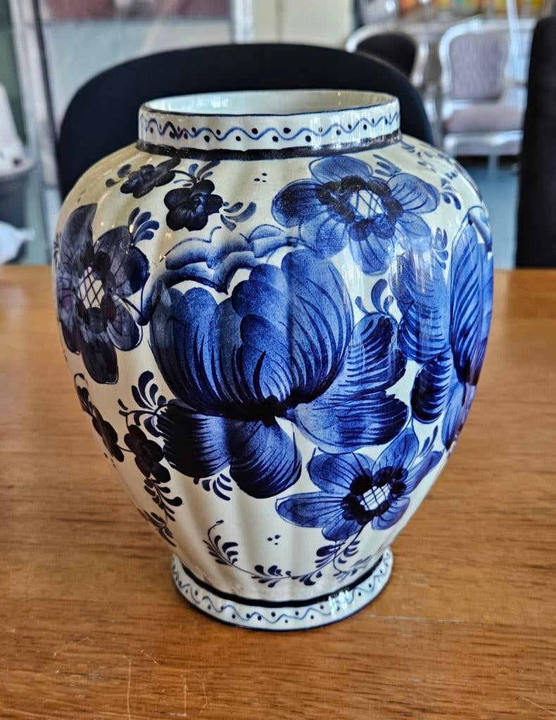 Prachtige Delftsblauwe Handgeschilderde Vaas, Ophalen