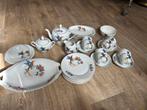 Prachtig Antiek Servies met Vogel- en Bloemenmotief, Ophalen of Verzenden