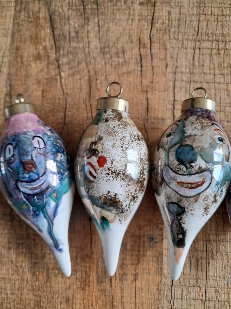 Druppelvormige handbeschilderd ornamenten, Ophalen of Verzenden