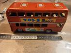 Vintage Engelse Friction Bus - Rood Dubbeldekker Speelgoed, Ophalen of Verzenden
