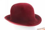 vintage Dameshoed HTB bordeaux rood velour 57, HTB, 56 of 57 cm (M, 7 of 7⅛ inch), Hoed, Ophalen of Verzenden