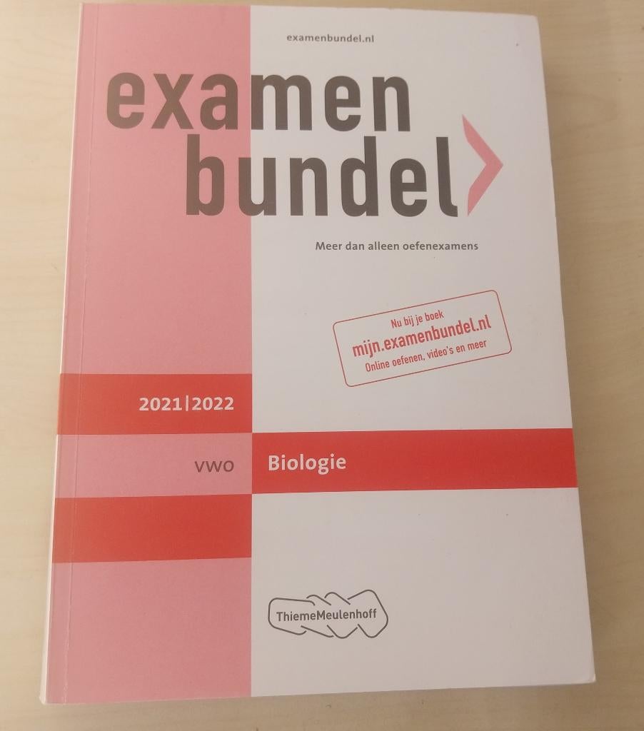 Examenbundel biologie 2021/2022, Boeken, Schoolboeken, VWO, Biologie, ThiemeMeulenhoff, Ophalen of Verzenden