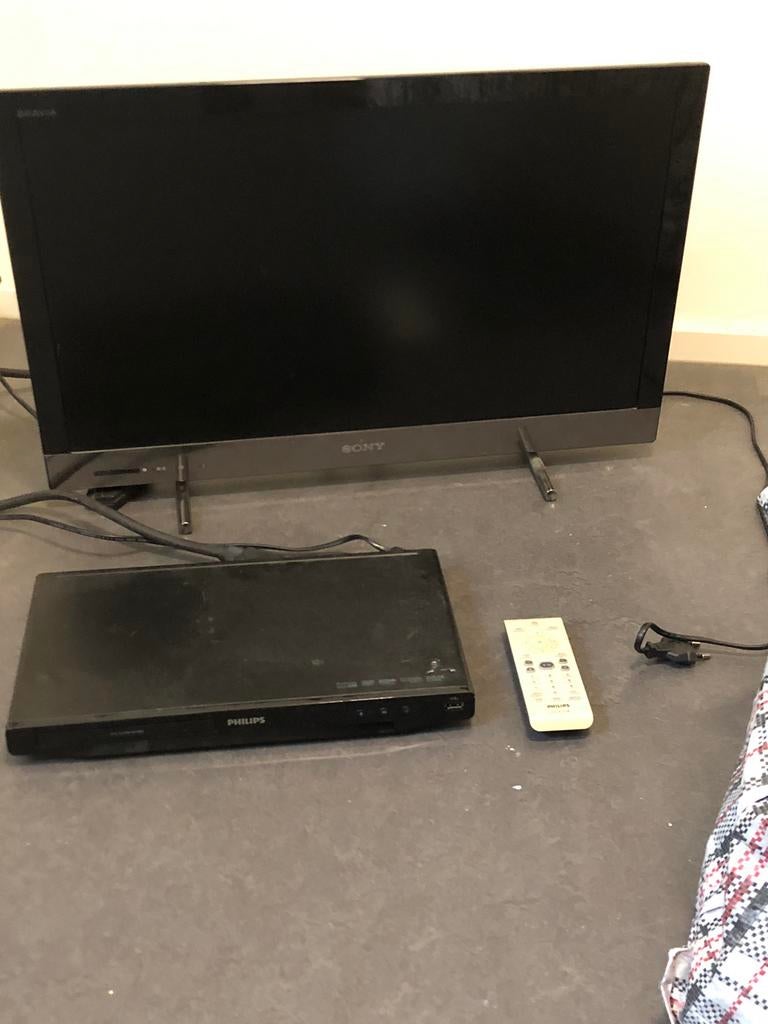 Sony 26” tv + Philips DVD speler, Ophalen, Zo goed als nieuw, 50 Hz, Philips