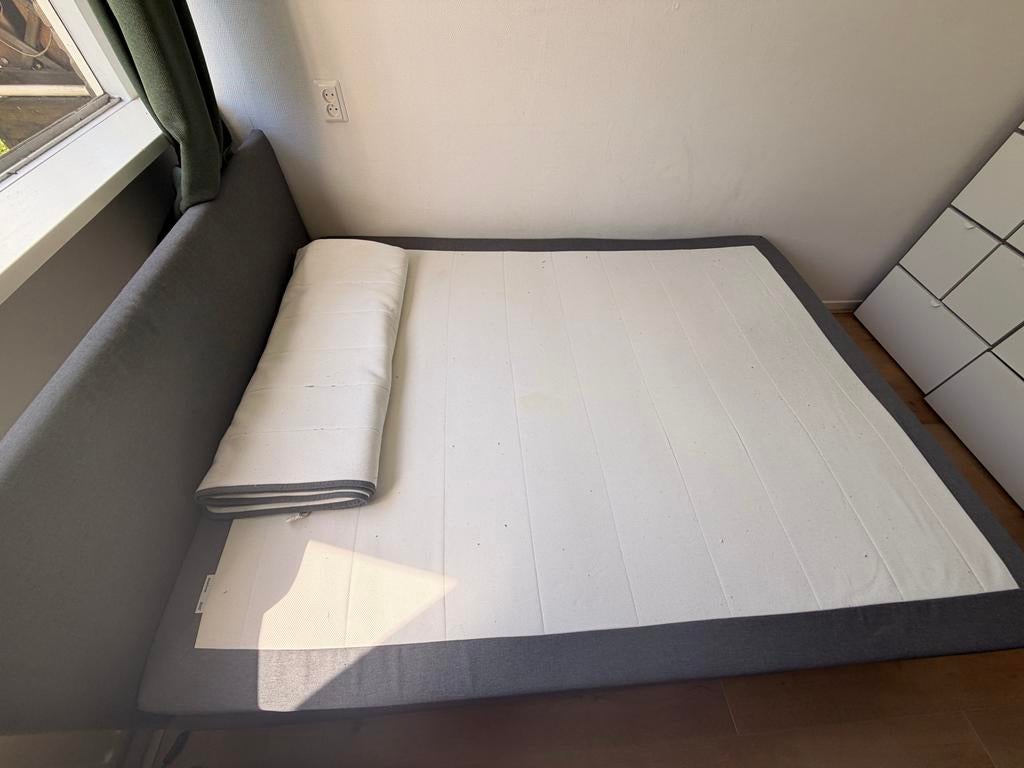 Comfortabel IKEA tweepersoonsbed met hoofdbord 160x200x50, Ophalen, Gebruikt, Tweepersoons, 200 cm