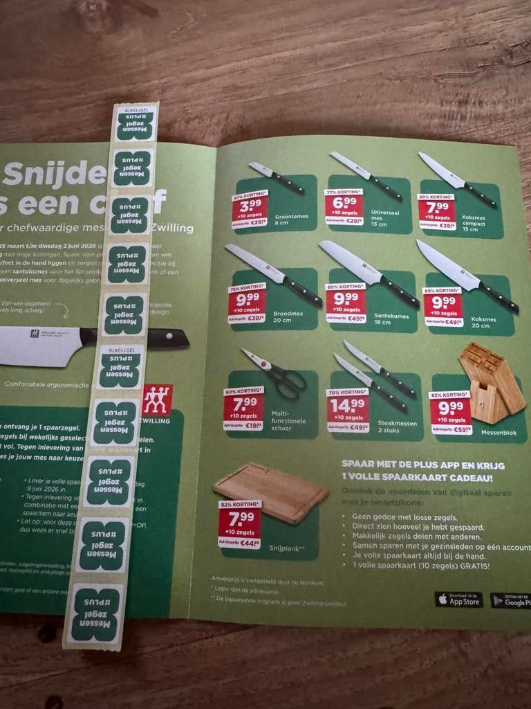 Volle kaart plus messenzegels, Ophalen of Verzenden, Winkel, Super of Benzinepomp, Volle spaarkaart