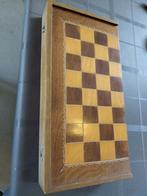 Schaakspel en Backgammon in houten klapbord, Ophalen of Verzenden, Gebruikt, Schaken