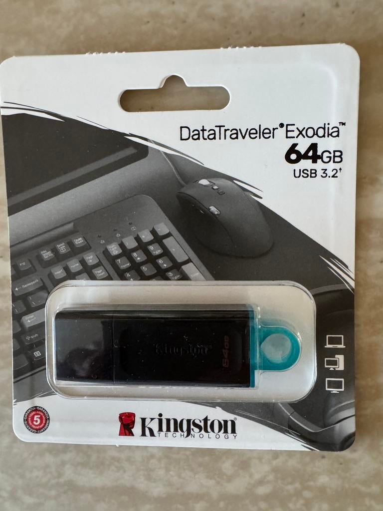 KINGSTON Geheugenstick  64GB NIEUW!!, Computers en Software, USB Sticks, Ophalen, Zo goed als nieuw, 64 GB