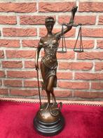 bronzen prachtbeeld, VROUWE JUSTITIA, 40 cm hoog, Ophalen of Verzenden, Brons