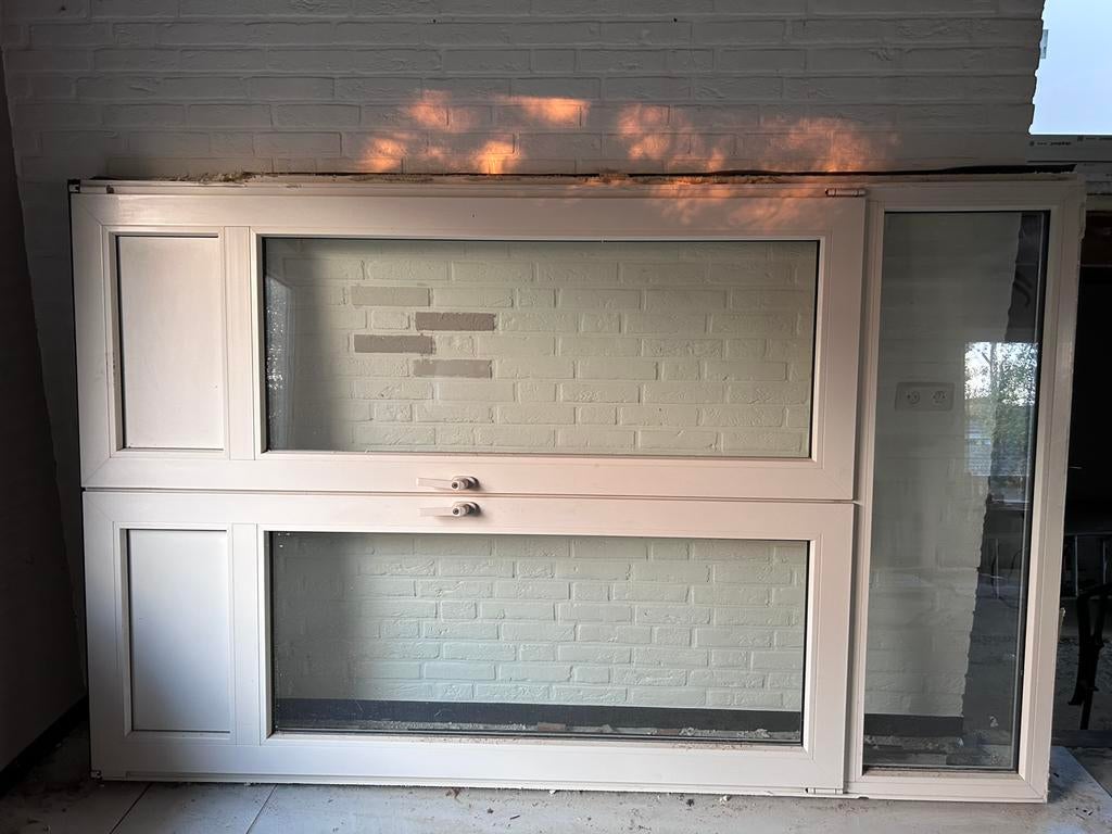 Kunstof Kozijn met dubbele deur, Ophalen, Kunststof, Gebruikt, Deurkozijn