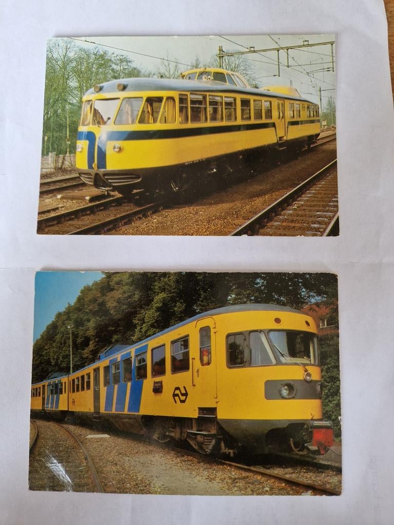 2 ansichtkaarten NS treinen, Ophalen of Verzenden, Ongelopen, Voertuig