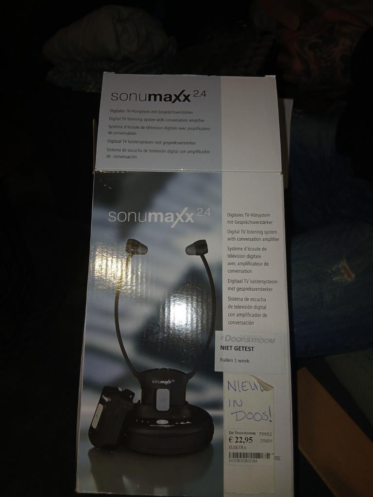 Sonumaxx 2.4 Digitale TV Luisterhulp met Gespreksversterker, Overige merken, Nieuw, Ophalen of Verzenden, Over oor (circumaural)