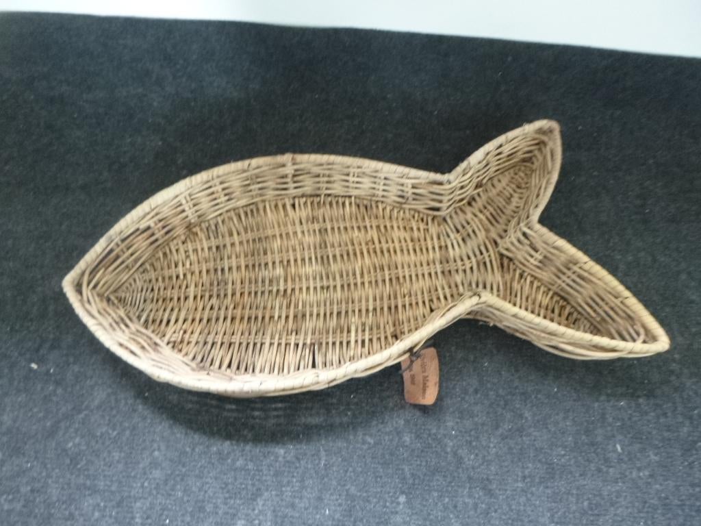 Riviera maison rustic rattan vis dienblad/schaal40x25x5nieuw, Huis en Inrichting, Ophalen of Verzenden, Nieuw, Overige vormen