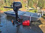 Marine Aluminium boot/platbodem + 4 pk Mercury, Ophalen, Gebruikt
