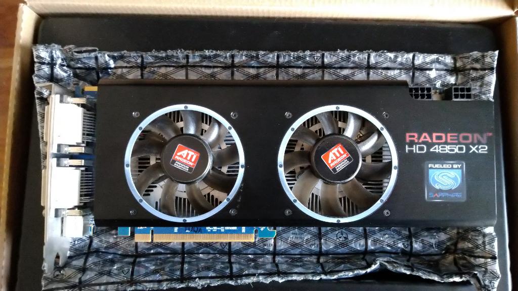 Radeon hd 4850 x2, Computers en Software, Videokaarten, Zo goed als nieuw, AMD, GDDR3, HDMI, DVI, Ophalen of Verzenden