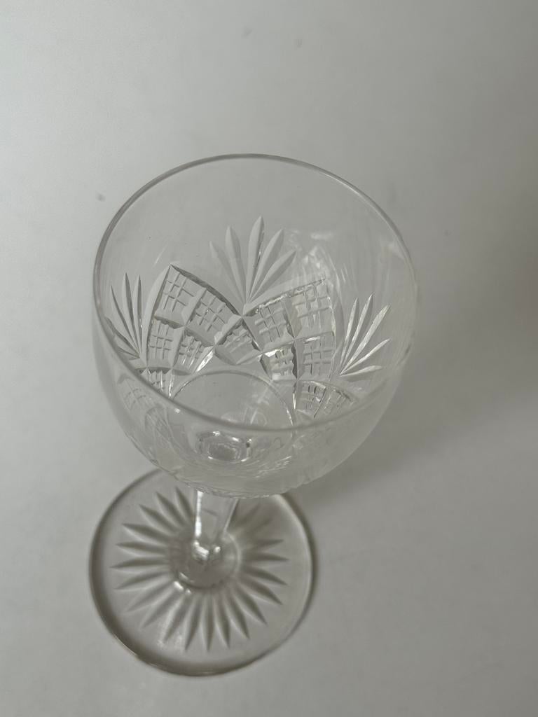 6 Vintage Kristallen Portglazen - Perfecte Staat, Ophalen of Verzenden