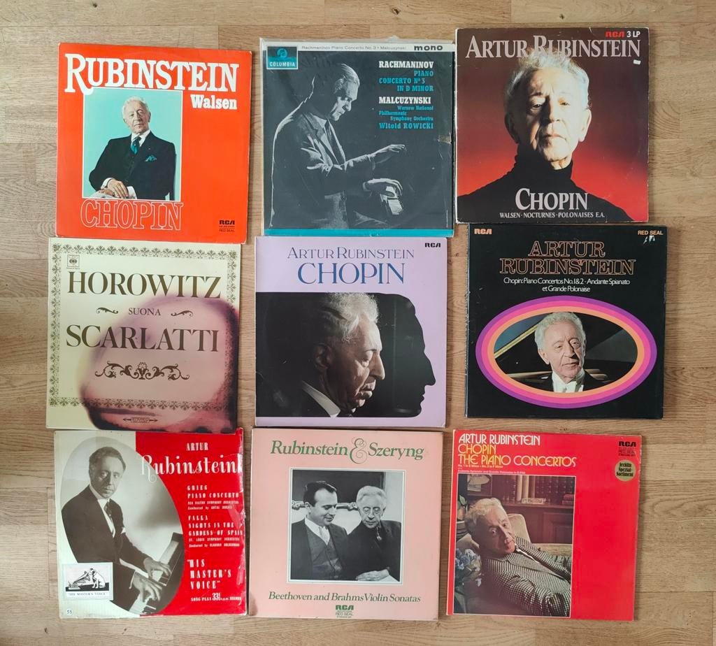 Klassieke Piano LP's: Rubinstein & Lipatti Collectie, Gebruikt, Ophalen of Verzenden, Romantiek, 12 inch