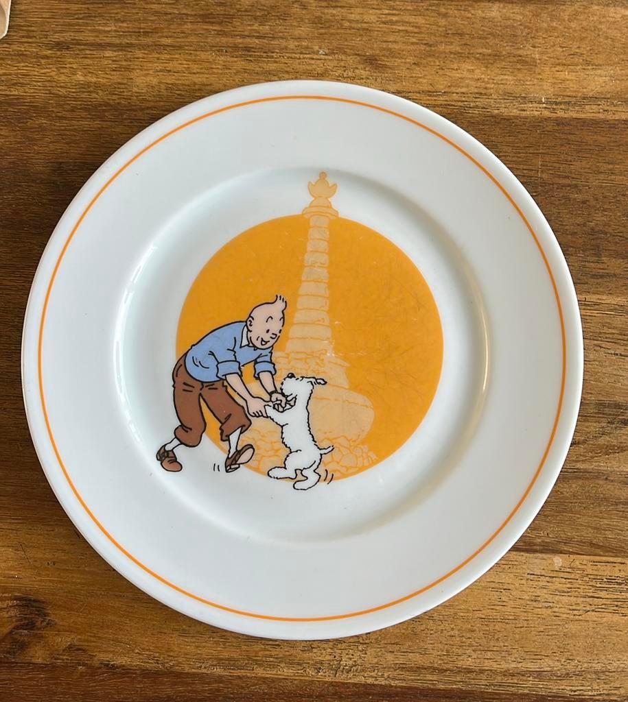 Bordje Kuifje / Tintin, Ophalen of Verzenden, Kuifje, Gebruikt, Gebruiksvoorwerp