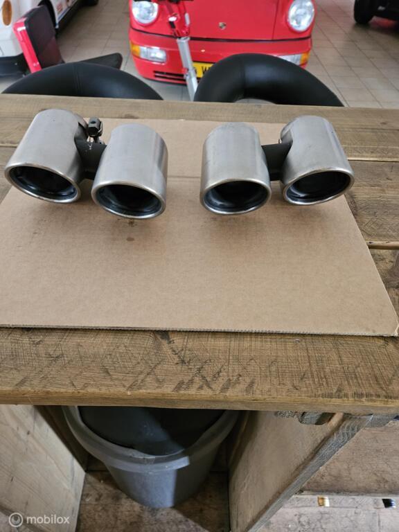 Uitlaatsierstuk L+R, RVS Porsche 991 MKI, Gebruikt, Porsche, Ophalen of Verzenden, Porsche