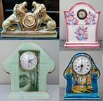 5x Antiek Keramieken Klok Tafelklok Mantelklok - Zie Omschr, Antiek en Kunst, Ophalen of Verzenden