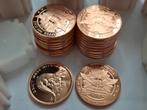 Munten van koper in tube: 20 x 1 avdp oz Copper Round. USA!, Ophalen of Verzenden, Koper