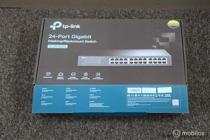 Online Veiling: TP-Link Ethernet switch TL-SG1024D - Nieuw, Computers en Software, Netwerk switches, Gebruikt