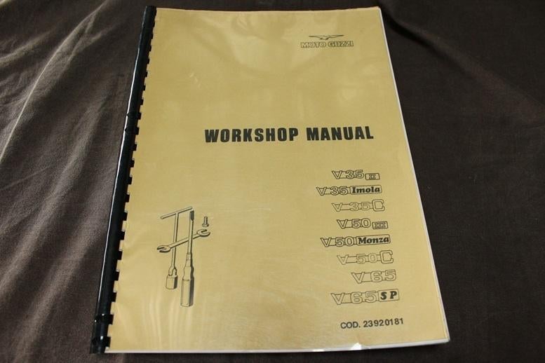 Moto Guzzi V35 V50 V65 motorcycle workshop manual Imola SP, Ophalen of Verzenden, Moto Guzzi