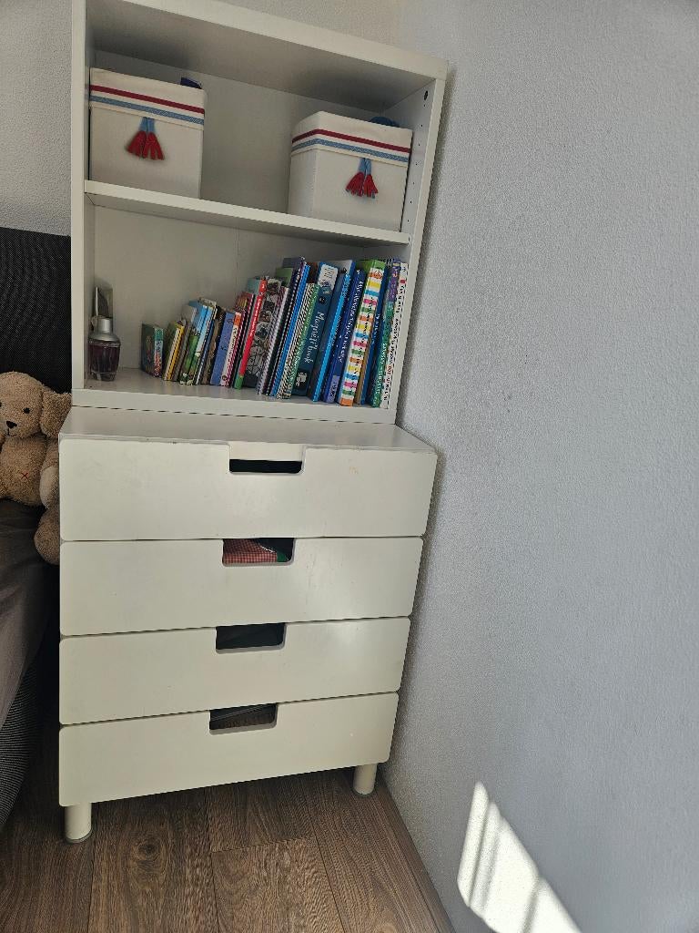 Ikea Stuva Kast met Lades en Planken, wit/met 4 lades, Ophalen, 50 tot 70 cm, Zo goed als nieuw, 90 tot 105 cm