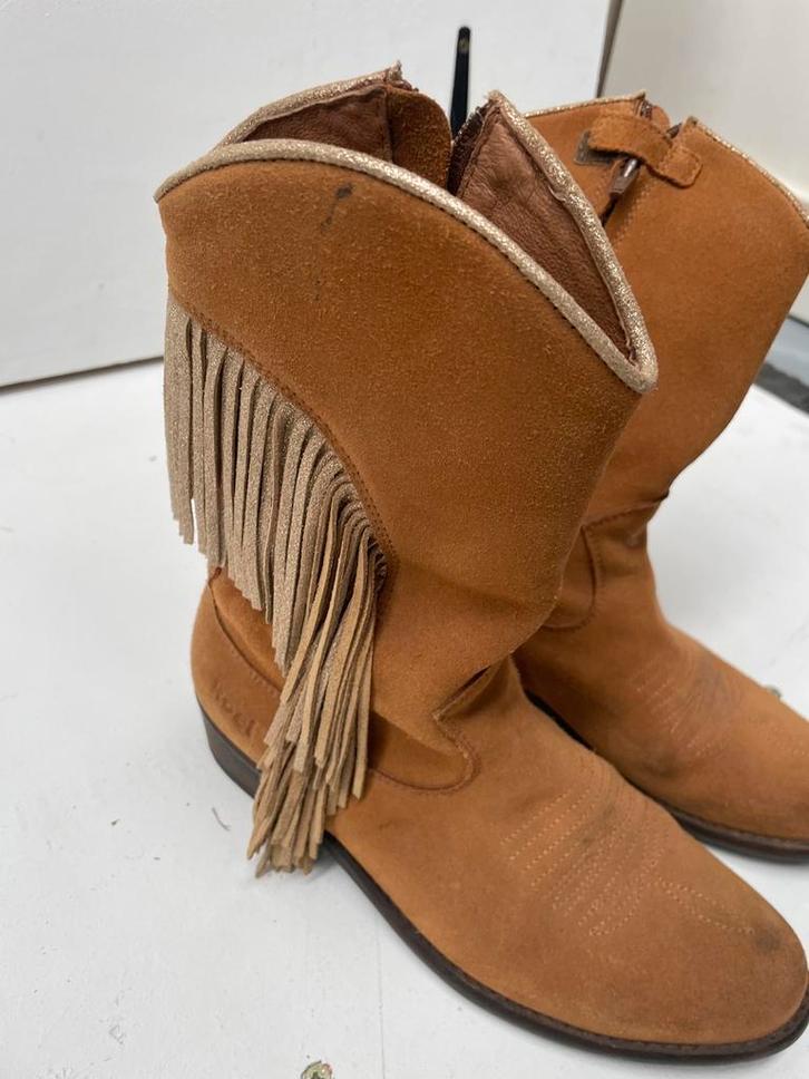Suède cowboylaarzen maat 37 merk Koel, Kleding | Dames, Schoenen, Zo goed als nieuw, Lage of Enkellaarzen, Bruin, Ophalen of Verzenden