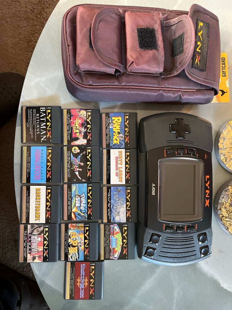 Atari Lynx met 13 games en originele tas, Spelcomputers en Games, Spelcomputers | Atari, Ophalen of Verzenden, Met 1 controller