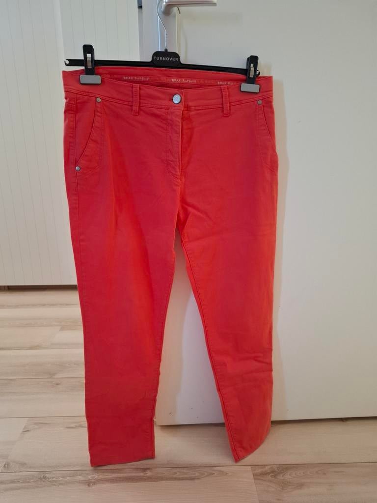 Brax Feel Good Mace MT-WA Broek - Koraalrood, Maat 42, Kort, Brax, Maat 42/44 (L), Oranje