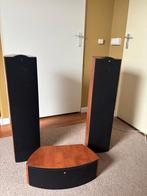 KEF iQ7 Vloerstaande + KEF iQ6C Center speakers, Zo goed als nieuw, Complete surroundset, 120 watt of meer, Ophalen