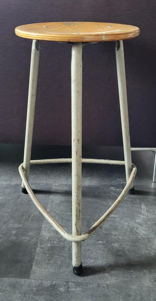 Vintage Friso Kramer kruk -  design kruk by Anno Toen, Huis en Inrichting, Ophalen, Gebruikt, IJzer