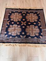 Prachtig donkerblauw tafelkleed met oosters patroon, Huis en Inrichting, Stoffering | Tapijten en Kleden, Ophalen, Blauw, Vierkant