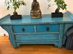Aniek turquoise altaar/dessoir kastje massief hout, Ophalen