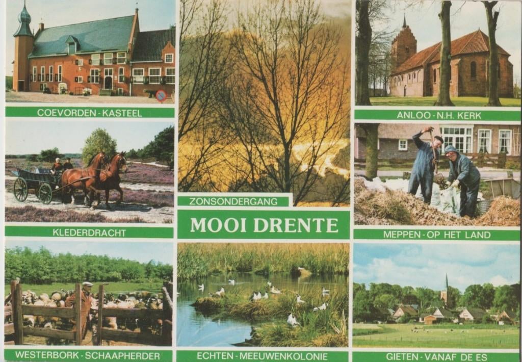 Mooi Drente Ruinen Beilen Orvelte Dwingeloo + Hunebed Borger, Verzenden, 1980 tot heden, Ongelopen, Drenthe