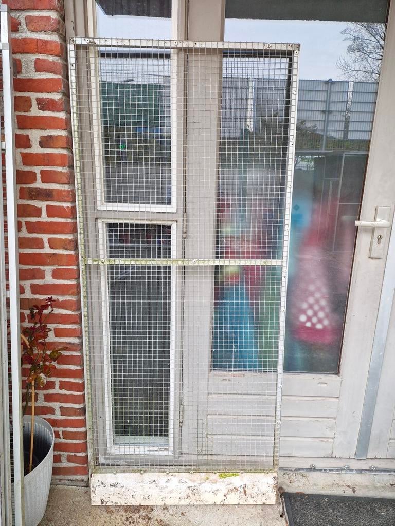 4 voliere delen 2 dichte 2 met deur, Dieren en Toebehoren, Ophalen, Gebruikt, Aluminium, Volière