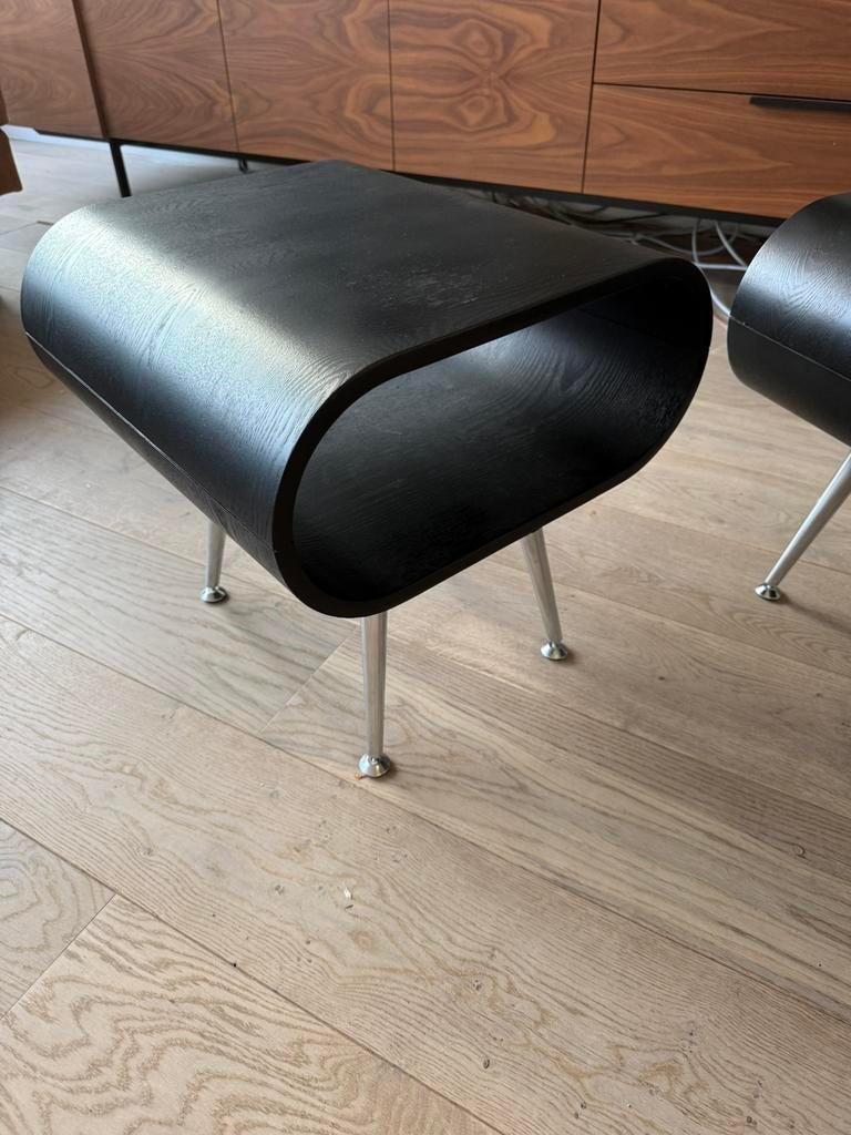2x nachtkastje sidetable retro Fonq Made, Ophalen of Verzenden, Gebruikt, Minder dan 55 cm