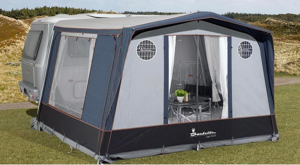 Isabella caravan voortent Capri North, Caravans en Kamperen, Ophalen, Gebruikt