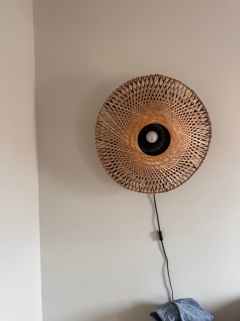 Wandlamp bamboe kalimantan eyecatcher 87cm, Ophalen, Zo goed als nieuw