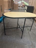 Rotan bijzettafel, Ophalen, Gebruikt, 55 tot 75 cm, Ovaal