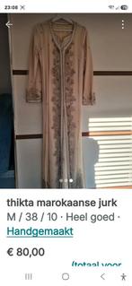 Thikta Marokkaanse Jurk M/38/10 Handgemaakt, Kleding | Dames, Jurken, Maat 38/40 (M), Beige, Ophalen of Verzenden, Onder de knie