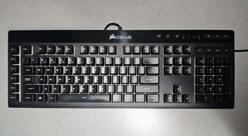 Corsair K55 RGB Gaming Keyboard, Computers en Software, Toetsenborden, Gebruikt, Ophalen of Verzenden, Qwerty, Gaming toetsenbord