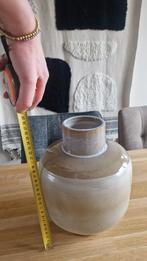 Mooie grote vaas met pluimen, Overige kleuren, Aardewerk of Porselein, Ophalen of Verzenden, Zo goed als nieuw
