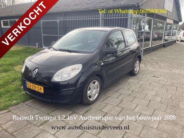 RENAULT Twingo 1.2 16V Authentique Koopje € 1199.-, Auto's, Renault, Gebruikt, 31 €/maand, 4 cilinders, Zwart