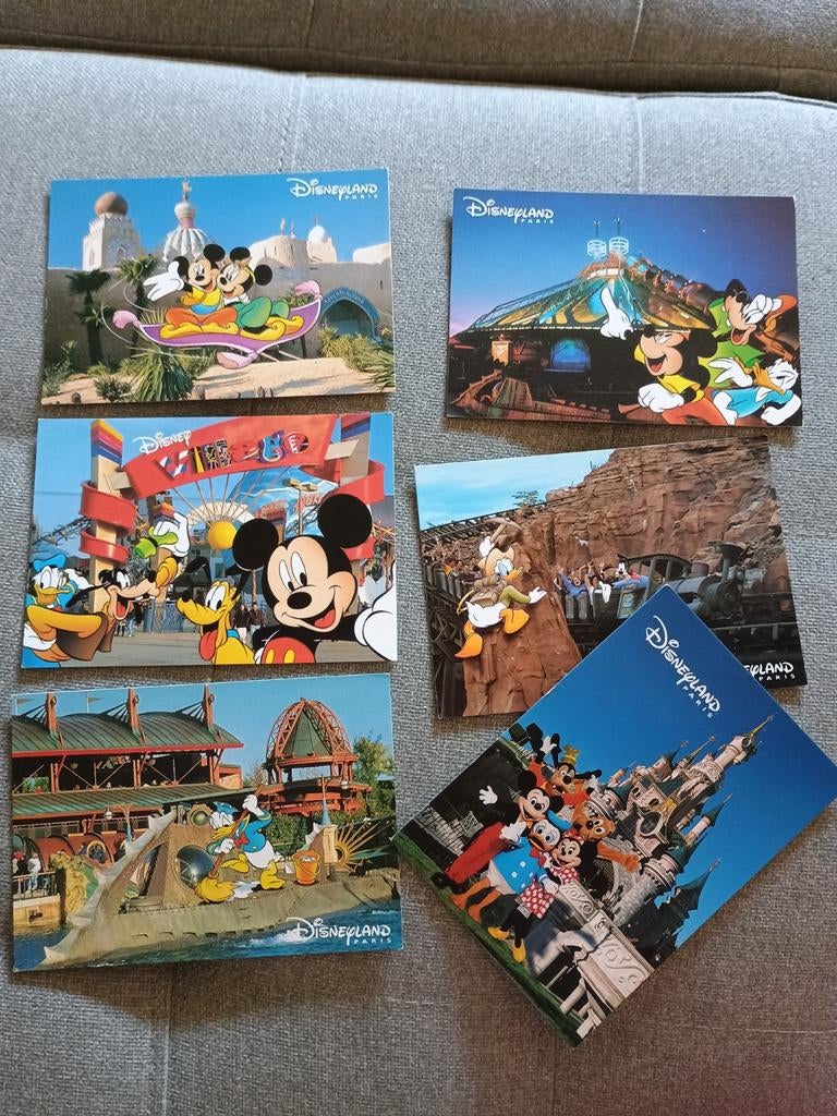 6 Disneyland ansichtkaarten, Ophalen of Verzenden