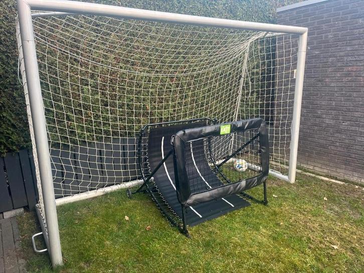 Super sterk aluminium voetbaldoel + EXIT rebounder, set!, Sport en Fitness, Voetbal, Zo goed als nieuw, Overige typen, Maat XS of kleiner