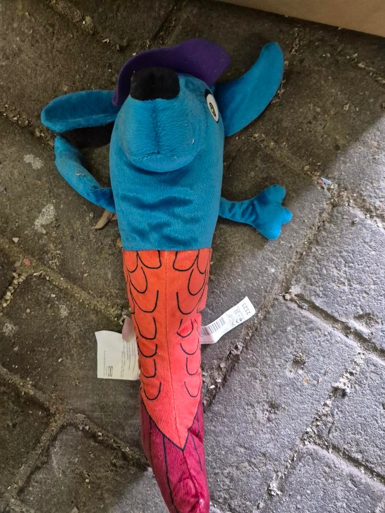 IKEA Sagoskatt  Knuffel Blauwe Hond Zeemeermin. 63 stuks., Gebruikt, IKEA, Blauw, Met label