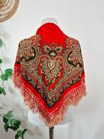 Vintage wollen folklore hals/omslagdoek, Maat 42/44 (L), Ophalen of Verzenden, Zo goed als nieuw, Vintage